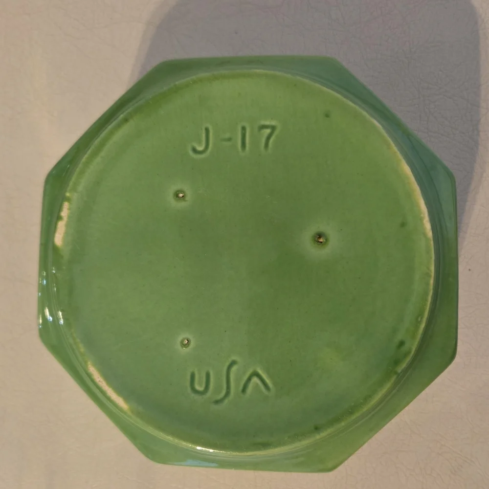 Vintage Green Blue Ceramic USA Pottery - Picture 6 of 6